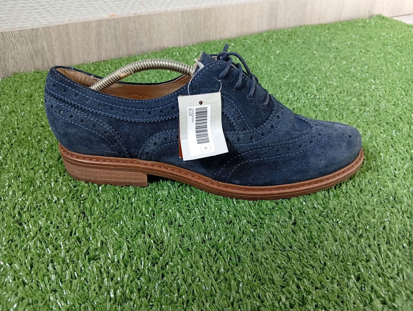 Oxford / Derbies novos em couro de camurça azul-marinho - Mégis - Tamanho 40 – photo 6